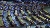 Dışişleri Bakanı Mevlüt Çavuşoğlu, Birleşmiş Milletler Genel Kurulu Filistin oturumunda açıklamalarda bulundu