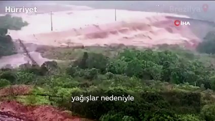 Brezilya’da aşırı yağışlar nedeniyle baraj taştı