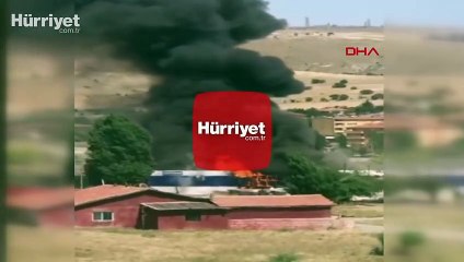 Ankara'da ayran fabrikasında yangın