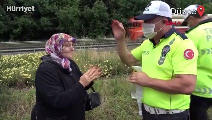 Karşı şeride geçen tır sürücüsü faciayı önledi