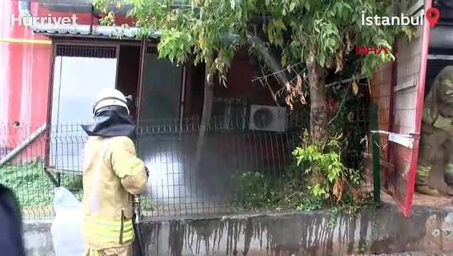 Marangoz atölyesinin talaş deposunda yangın