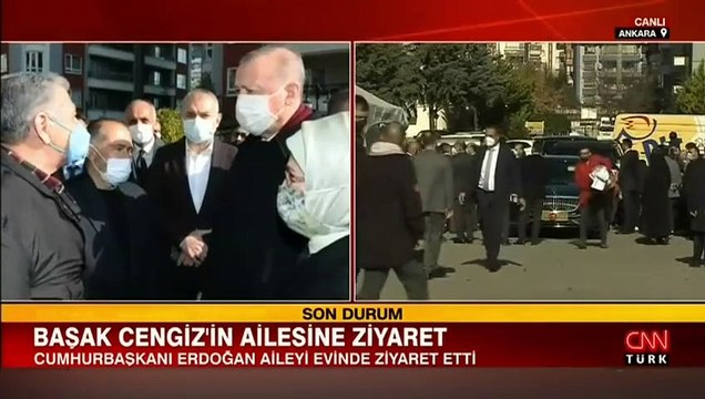 Cumhurbaşkanı Erdoğan’dan Başak Cengiz’in ailesine taziye ziyareti