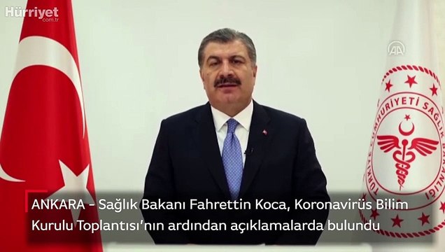 Sağlık Bakanı Fahrettin Koca, Bilim Kurulu Toplantısı sonrası önemli açıklamalarda bulundu