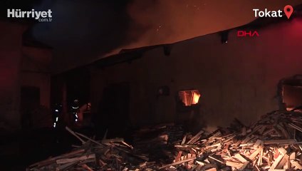 Tokat’ta kereste fabrikasında yangın