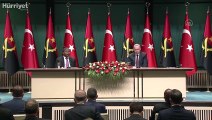 Cumhurbaşkanı Erdoğan, Angola Cumhurbaşkanı Laurenço ile ortak basın toplantısı düzenledi