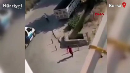 Eski kız arkadaşının boğazına bıçak dayadı  o anlar kamerada