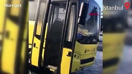 Beylikdüzü'nde yolcu midibüsü yandı