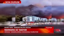 Marmaris Belediye Başkanı Mehmet Oktay, yangınlara ilişkin canlı yayında açıklama bulundu