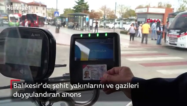 Balıkesir'de şehit yakınlarını ve gazileri duygulandıran anons