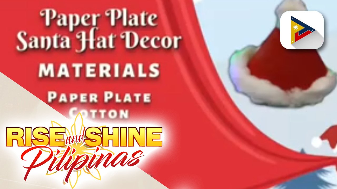 MY DIY | Paper plate Santa hat decor