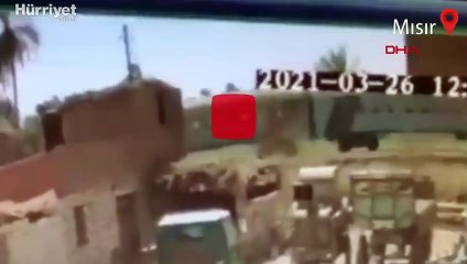 Mısır'daki tren kazasına ait yeni görüntü yayınlandı