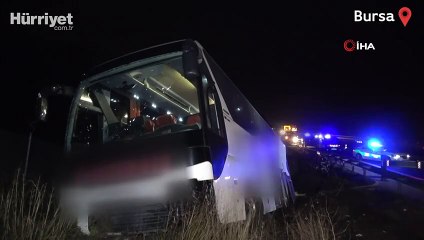 Bursa'da otobüs yoldan çıktı