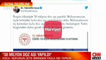 Türkiye'de uygulanan koronavirüs aşı sayısı 30 milyonu aştı