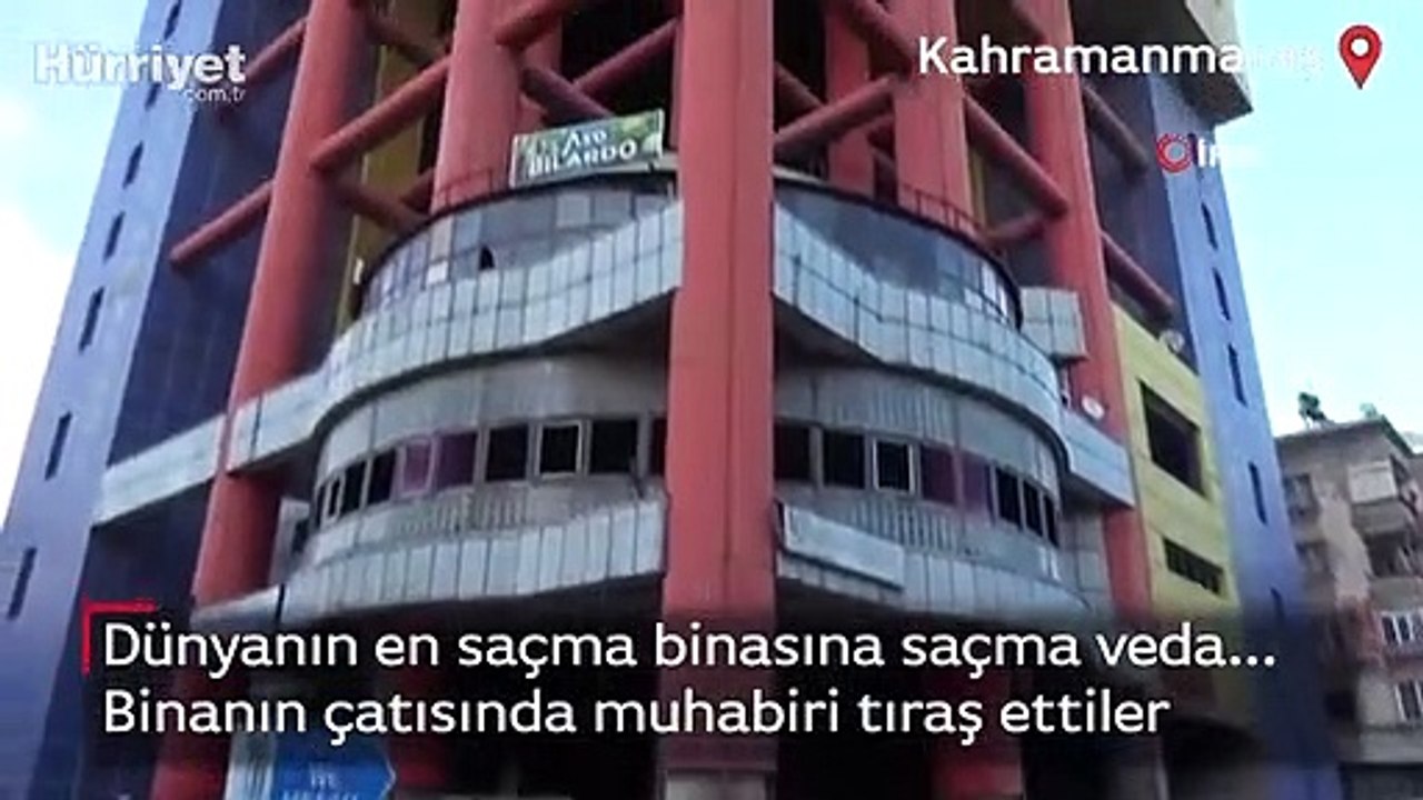 Dünyanın en saçma binasına saçma veda... Yıkıma...