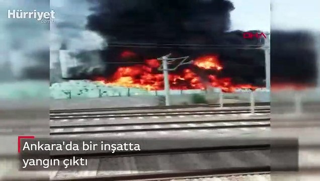 Çankaya'da inşaat şantiyesinde yangın