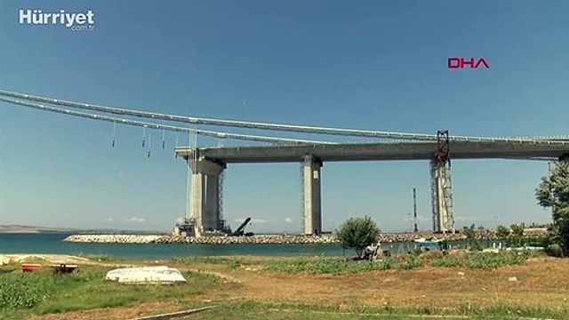 1915 Çanakkale Köprüsü'nde ilk mega tabliye blok montajı yapıldı