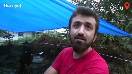 Ordu'da yol yapım çalışmasında tarihi lahit mezar bulundu