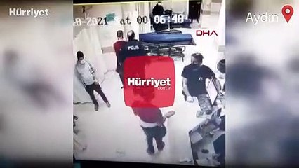 Aydın'da acil serviste doktora kafa attı! Saldırı anı kamerada