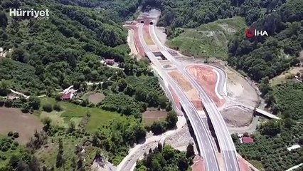 Karadeniz sahil yolunda dev tünellerin inşası sürüyor
