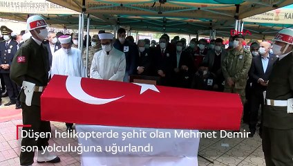 Şehit Mehmet Demir son yolculuğuna uğurlandı