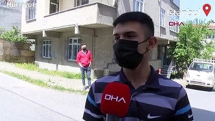 Avcılar'da ev sahibinin fark ettiği hırsızın balkondan atladığı anlar kamerada