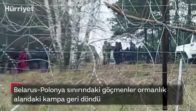 Belarus-Polonya sınırındaki göçmenler ormanlık alandaki kampa geri döndü