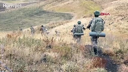Sınırdaki güvenlik önlemi ve duvar örme çalışmaları havadan görüntülendi