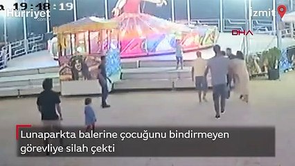 Lunaparkta balerine çocuğunu bindirmeyen görevliye silah çekti