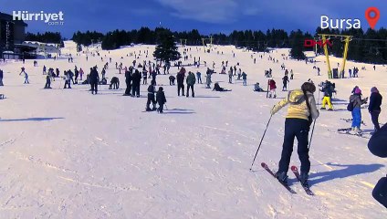Uludağ'da 'hafta sonu' yoğunluğu