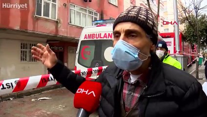 Bahçelievler'de binanın çatısı alev alev yandı