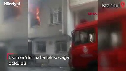Esenler'de korkutan yangın! Mahalleli sokağa döküldü