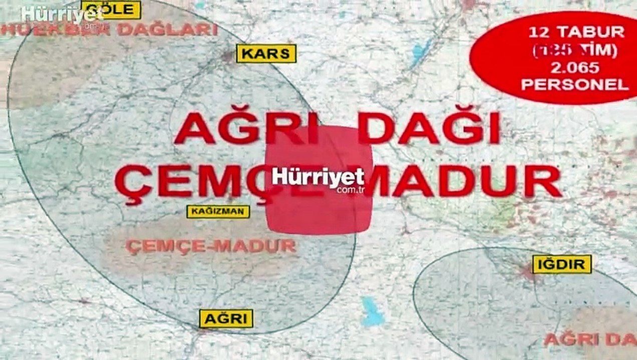 İçişleri Bakanlığı: Eren-15 Ağrı Dağı-Çemçe Madur Operasyonu başlatıldı