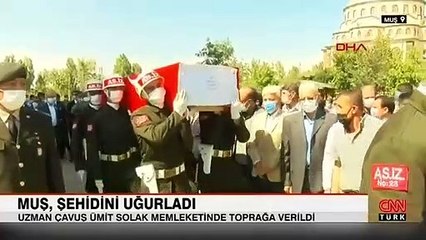 Şehit Ümit Solak, Muş'ta toprağa verildi