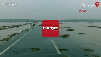 Aşırı yağış sonrası Ergene Nehri taştı
