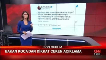 Sağlık Bakanı Koca: Saat 18.00'de açıklama yapacağım