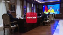 Cumhurbaşkanı Erdoğan video konferans yoluyla Merkel ile görüştü