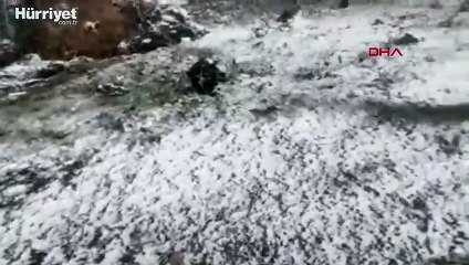 Karadeniz'de mayıs ayında kar yağdı