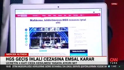 HGS geçiş ihlali cezasına emsal karar