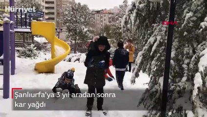 Şanlıurfa'ya 3 yıl sonra kar yağdı