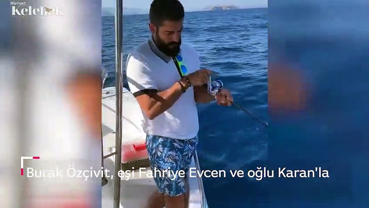 Kuruluş Osman dizisinde rol alan Burak Özçivit, sezon finalinin ardından eşi Fahriye Evcen ve oğlu Karan'la tatile çıktı.