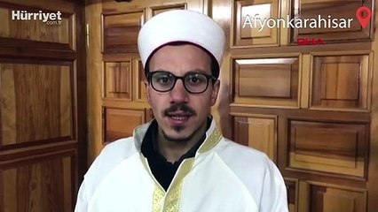 Afyonkarahisar'da kar ve tipide mahsur kalanlara çay dağıtan imam konuştu