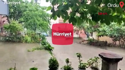 Ordu'ya ceviz büyüklüğünde dolu yağdı