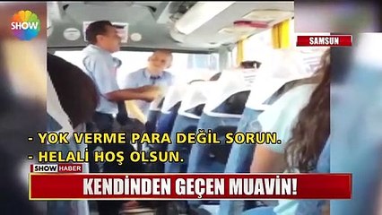 Muavin yolculara zor anlar yaşattı