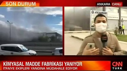 Kimyasal madde fabrikasın yangın
