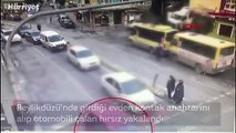 Girdiği evden kontak anahtarını alıp otomobili çalan hırsız yakalandı