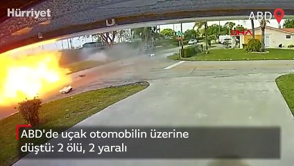 ABD'de uçak otomobilin üzerine düştü: 2 ölü, 2 yaralı