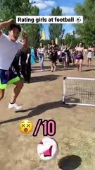 Rating GIRLS at football goes Crazy  (best and worse Skills !)