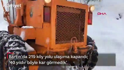 Bartın'da 219 köy yolu ulaşıma kapandı
