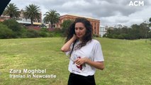 Zara Moghbel cuts her hair in solidarity with the people of Iran - Newcastle - October 2022