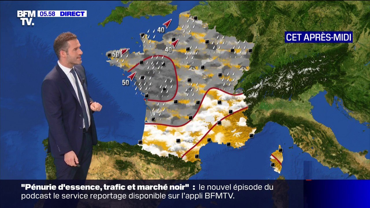 La pluie fait son retour sur les deux tiers du pays ce jeudi